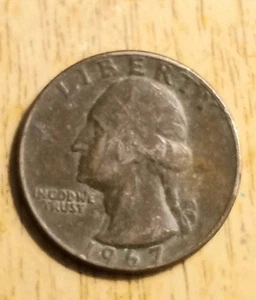 1967 Washington Quarter Missing Clad Layers Errors Obv. - Picture 1 of 3