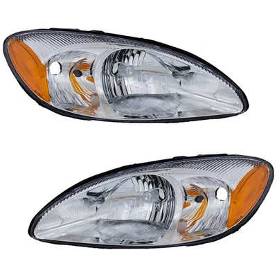 Driver and Passenger Side Headlights For Ford Taurus 00-07 Halogen - Image 1 of 4
