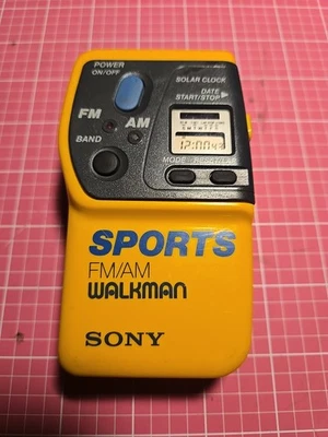 Sony SRF-9 Sports FM/AM Walkman with Solar Clock Working Tested - Image 1 of 4