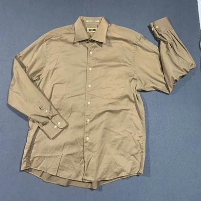 Camisa de vestir de colección Joseph Abboud para hombre tostada manga larga 16 1/2 34/35 algodón egipcio Foto 1 de 4