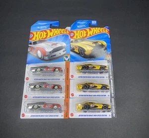 Hot Wheels Aston Martin DB4GT High-Speed Edition, Silver & Yellow Lot Of 6 - Picture 1 of 6