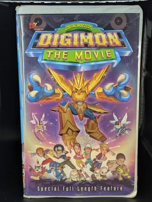 Digimon: The Movie VHS (2000) – Fox Kids Clamshell – Vintage Anime with Poster - Image 1 of 3