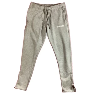 Gymshark Jogginghose Damen Gr. Medium/30 Inch Stretch Taille Grau Zip Flare Ankle - Bild 1 von 7