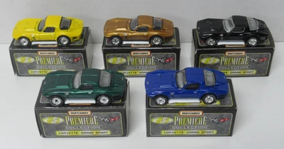 Lot of 5 1989 Matchbox Premiere 1964 Corvette Grand Sport - 5 Different Colors - Image 1 of 4