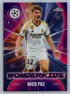 2023-24 Topps Chrome UEFA Club Competitions #WK-10 Nico Paz Wonderkids - Picture 1 of 2