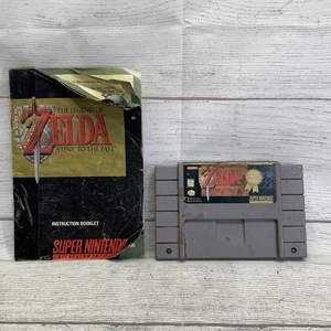 Legend of Zelda A Link To The Past Nintendo SNES Batería Seca Auténtica y Manual - Imagen 1 de 13