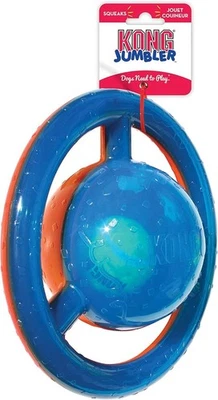 KONG Jumbler Disc Interactive Rubber Tennis Ball Dog Toy  (CHOOSE SIZE & COLOR) - Image 1 of 4