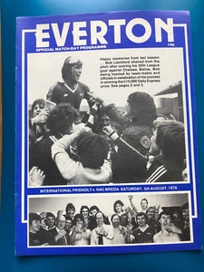 Everton v NAC Breda 05/08/1978 - Pre Season Friendly - original football prog - Picture 1 of 2