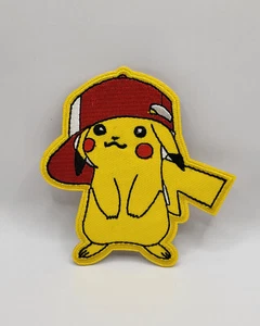 Pikachu Pokemon Hat Patch Iron On Sew On Embroidered Applique Patches Sew-On - Picture 1 of 1