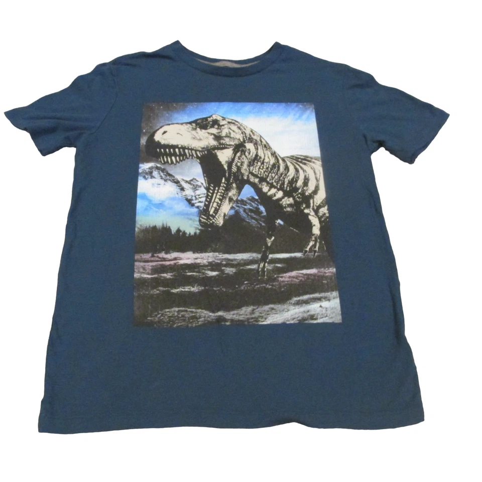 Camiseta Pullover Manga Corta Azul Marino Antigua Dinosaurio Jóvenes Niños Talla XL 14-16 Foto 1 de 4
