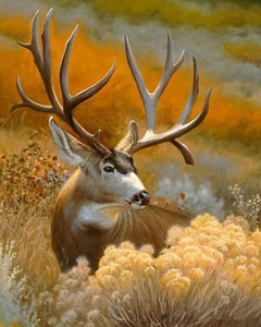 Bountiful Harvest Lone Ranger Trophy Deer Panel 36x44 inch Digitally Printed - Picture 1 of 1