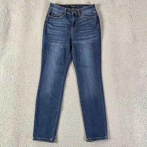 Judy Blue Relaxed Fit Jeans Womens 7/28 Medium Wash Ankle Cropped Stretch Denim - Picture 1 of 9