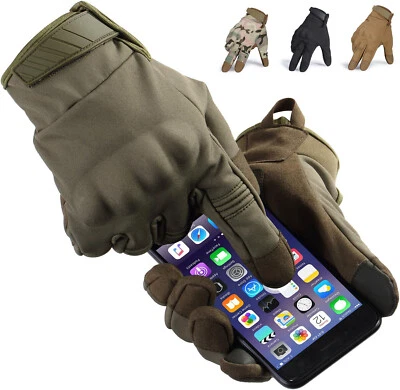 Guantes tácticos de dedo completo guantes de combate militar con pantalla táctil para hombre Foto 1 de 4