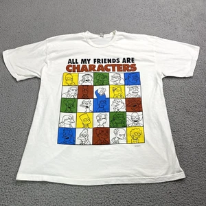 The Simpsons Shirt Mens XL White Matt Groening All My Friends Are Characters - Picture 1 of 8