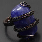 Created Sapphire Gemstone Christmas Gift Wire Wrapped Ring Us 9 Jewelry G8800