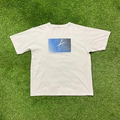 Camiseta Jeans Karl Kani De Colección Para Hombre Grande Blanca Hip Hop Y2K Streetwear Rap Foto 1 de 4