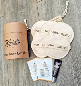 Khiels Cosmetic Set Travel Size Brand New 5 Washable Pads Eye Treatment vitaminC