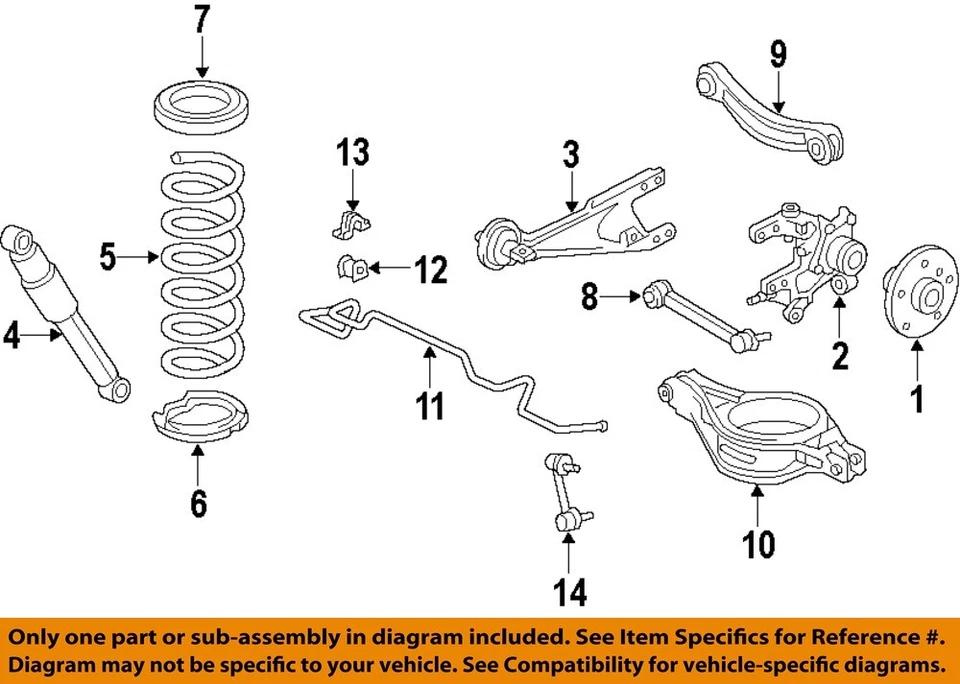 Brazo de control de remolque trasero TOYOTA OEM 11-15 RAV4 4878042030 Foto 1 de 1