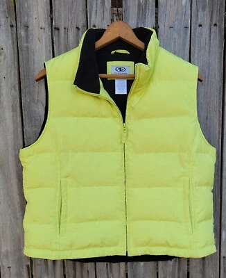 Athletic Works-Womens XL ( 16-18) Puffer Vest Florescent Yellow/Black Lining - Image 1 of 4