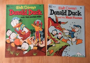 Lot of 2 Key DONALD DUCK Four Color! #422/Gilded Man—Barks! #339/Magic Fountain - Picture 1 of 8