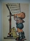 Hummel Art Greeting Card Boy Reading Music Bear Unused Collectible Includes Enve