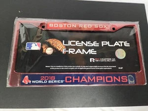 Boston Red Sox 2018 World Series Champions Red Chrome License Plate Frame  - Picture 1 of 2
