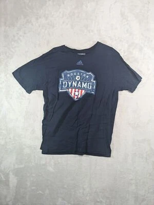 Adidas MLS Houston Dynamo Men Size Large Blue T-Shirt With American Flag Logo - Image 1 of 4