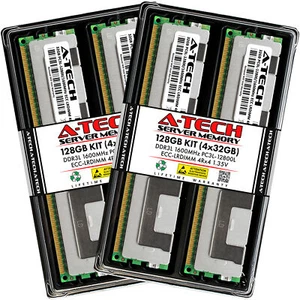 128GB 4x 32GB PC3L-12800L LRDIMM Supermicro X9DBU-3F X9SRi-3F X9SRi-F Memory RAM - Picture 1 of 5