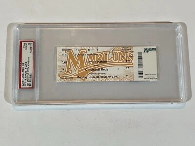 Griffey Jr 2008 Ticket 600 Home Run PSA 10 Florida - Image 1 of 3