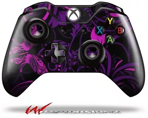 Twisted Garden Purple Hot Pink Skin for XBOX One Controller - Picture 1 of 3