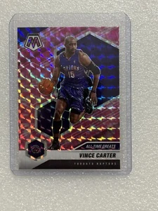 Vince Carter All-Time Greats PINK CAMO PRIZM 2020-21 Panini Mosaic #290 Raptors - Picture 1 of 2