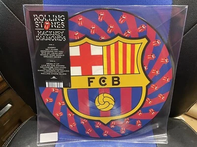 NEW THE ROLLING STONES HACKNEY DIAMONDS BARCELONA FC PICTURE DISC VINYL IN HAND - Image 1 of 3