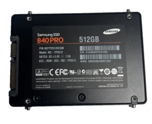 Samsung SSD 840 Pro 512GB Model MZ-7PD512 2.5" SATA - High-Performance - Picture 1 of 7