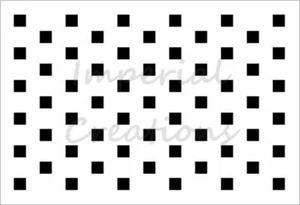 SQUARES Diseño de Patrón de Forma de Bloque 7.5 x 11 Plantilla Hoja de Plástico NUEVA S413 - Imagen 1 de 2
