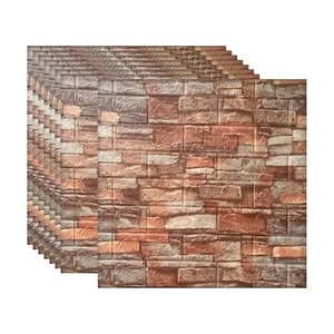 10 Tlg  3D Tapete Wandpaneele Selbstklebend Ziegel Wasserfest Wandaufkleber  DE - Bild 1 von 18