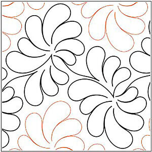 Quilt Pantograph Flower Quilting Pantographs 11" Floral Pattern Dandelion Design