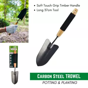 Carbon Steel Hand Trowel Garden Shovel Handle Digging & Planting Tool Potting - Picture 1 of 4