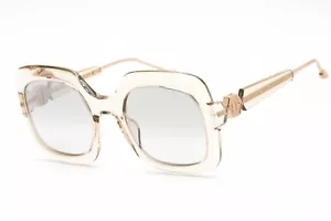PHILIPP PLEIN SPP065S 6Y1G Sunglasses Transparent Brown Frame Silver Mirror - Picture 1 of 4