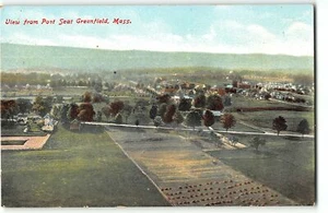 Greenfield, Massachusetts - View From Poet Seat c1910 Postcard - Picture 1 of 2