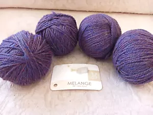 Blue Sky Melange 100% Baby Alpaca Sport Wt Yarn 4 Sks 805 Huckleberry Purple 110 - Picture 1 of 8