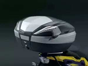 Suzuki V-Strom 800 Top Case+ Adapter Board Silver Black 56 Litre - Picture 1 of 2