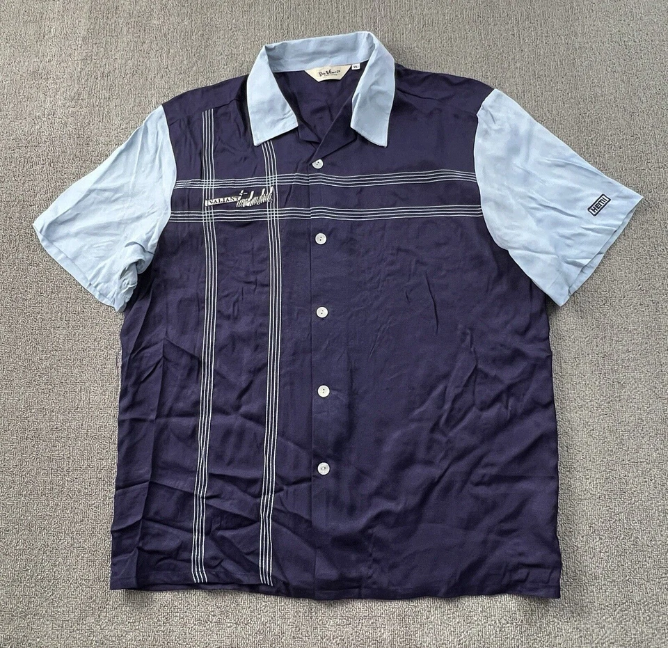 Vintage Da Vinci California Shirt Adult Extra Large Blue Button Up Short Sleeve - Image 1 of 4