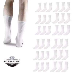 Wholesale Bulk Men Sports Cotton Crew Socks Size 9-11 10-13 Homeless Donation - Picture 1 of 5
