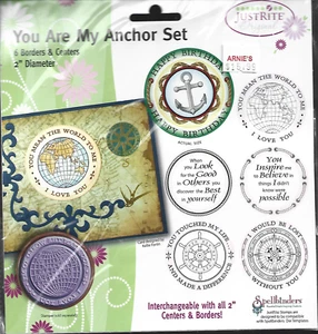 SPELLBINDERS rubber stamps YOU ARE MY ANCHOR Sentiments, Love - Picture 1 of 3