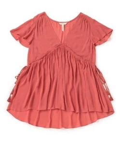 Matilda Jane WILLOW Top Medium M Crinkle Rayon Dusty Rose Rust Flowy Women's NWT - Picture 1 of 3