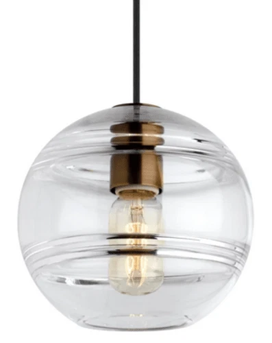 Visual Comfort 700TDSDNGPCR  Sedona Grande Suspension Glass Pendant - Aged Brass - Image 1 of 1