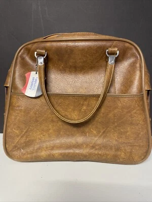 Vintage 1970s American Tourister Escort Luggage Bag Brown Carry-On Overnight Zip - Image 1 of 4