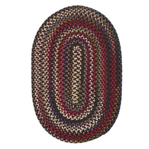 Colonial Mills Area Rug 96"x60" Chestnut Knoll Amber Red Oval Braided Reversible - Picture 1 of 3