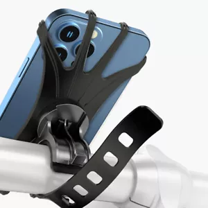 Silicone Bike Bicycle Mount Holder for iPhone 16 15 14 Samsung S25 S24 S23 Ultra - Picture 1 of 12