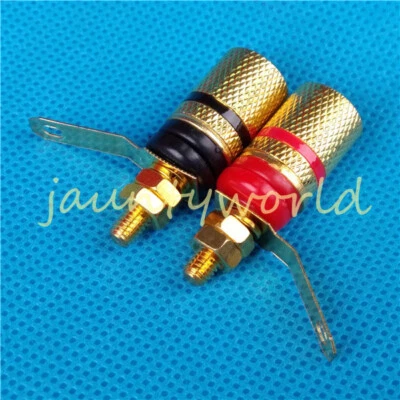 2PC Speaker Cable Banana Connector Amplifier Terminal Binding Posts - Image 1 of 4